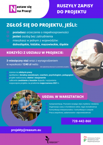 Uczestnik w projekcie „Nastaw się na pracę”