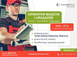 Operator maszyn i urządzeń Wycinarka laserowa