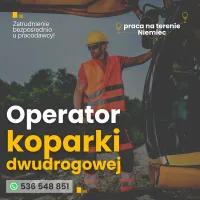 Operator koparki dwudrogowej z niemieckim