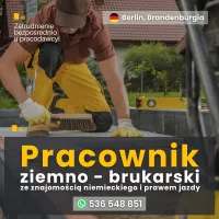 Pracownik ziemno brukarski z niemieckim i prawem jazdy- Berlin