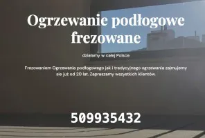 Frezowanie pod ogrzewanie podłogowe