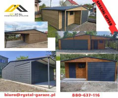 Garaż Blaszany Drewnopodobny 3x5 4x5 4x6 6x6 6x5Wiata Hala Magazyn