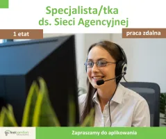 Specjalista/tka ds. sieci agencyjnej praca zdalna/hybrydowa Specjalista/tka ds. sieci agencyjnej praca zdalna/hybrydowa