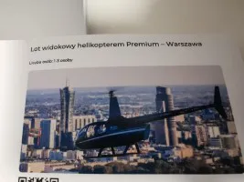 Voucher na lot widokowy helikopterem nad Warszawą Voucher na lot widokowy helikopterem nad Warszawą